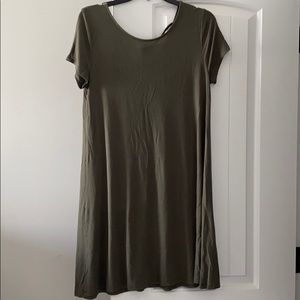 Olive green casual dress